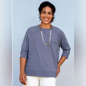 Matilda Jane Slate Blue 3/4 Sleeve Top